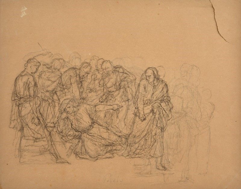 Attr. a Giovanni Carnovali Detto il Piccio - Studi per Composizioni a Soggetto Storico (fronte e ...