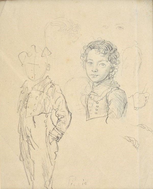 Attr. a Giovanni Carnovali detto il Piccio : Ritratto di bambino  - Auction Da una collezione Milanese - Galleria Pananti Casa d'Aste
