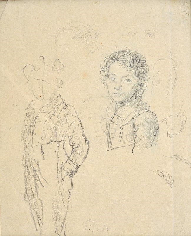 Attr. a Giovanni Carnovali Detto il Piccio - Ritratto di Bambino