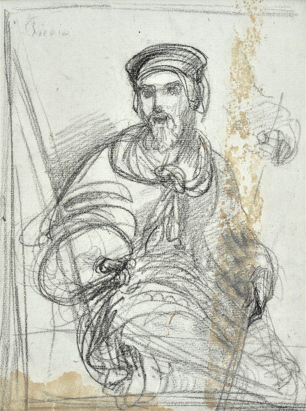 Attr. a Giovanni Carnovali detto il Piccio - Ritratto maschile (Garibaldi?)