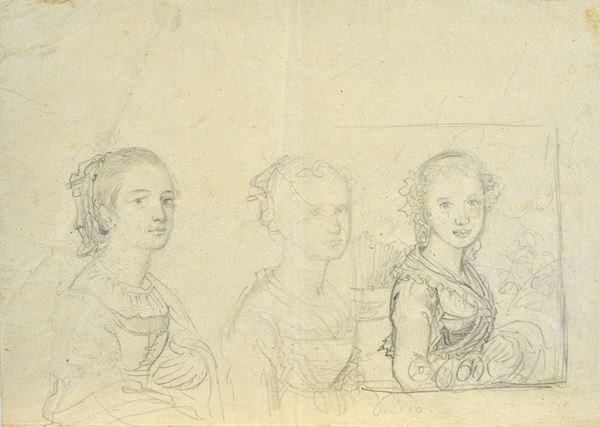 Attr. a Giovanni Carnovali detto il Piccio - Studio per ritratto femminile