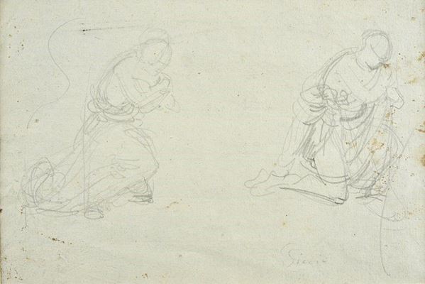 Attr. a Giovanni Carnovali detto il Piccio - Studio per figure di orante