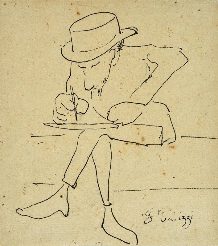 Filippo Palizzi - Autocaricatura