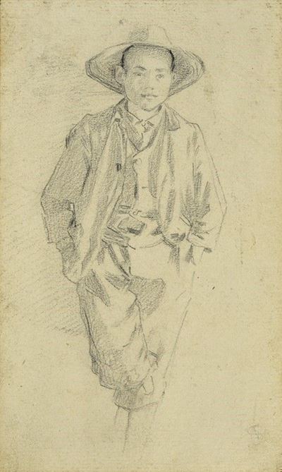 Giovane Contadino con le Mani in Tasca