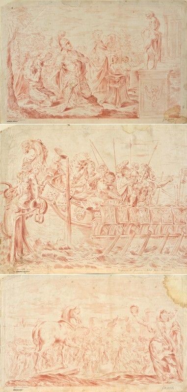 Scene Tratte dagli Affreschi di Annibale Carracci a Palazzo Fava di Bologna