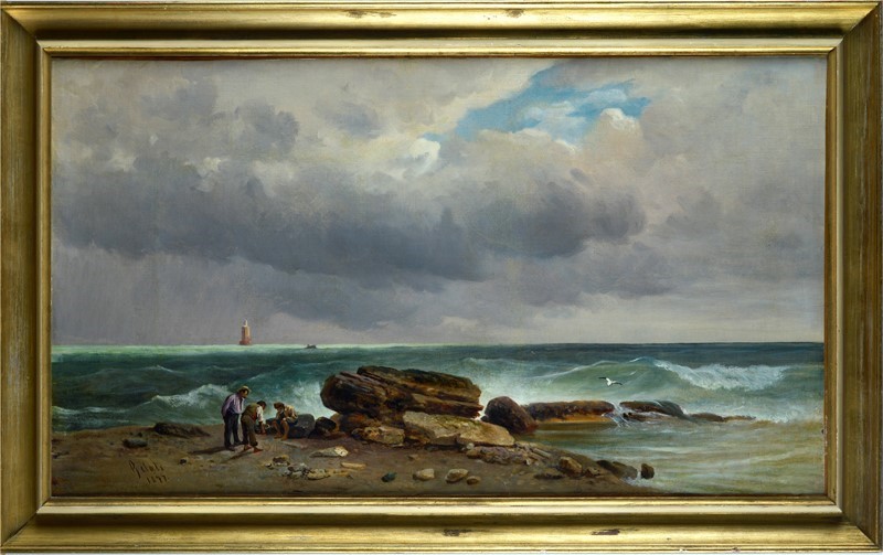 Lorenzo Gelati - Marina con Pescatori