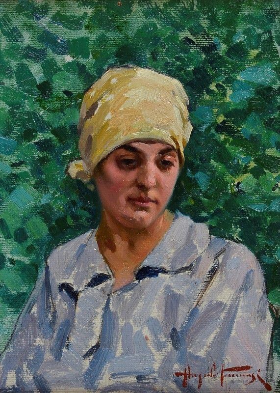 Angiolo Tommasi - Ritratto di ragazza