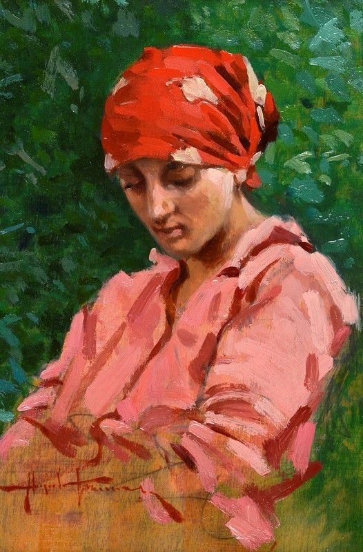 Angiolo Tommasi - Ritratto di ragazza