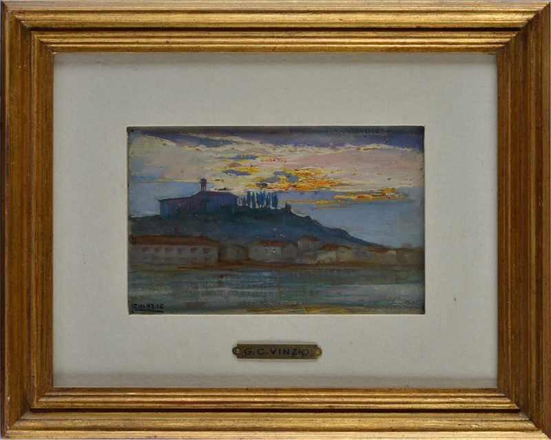 Giulio Cesare Vinzio - Paesaggio con Case