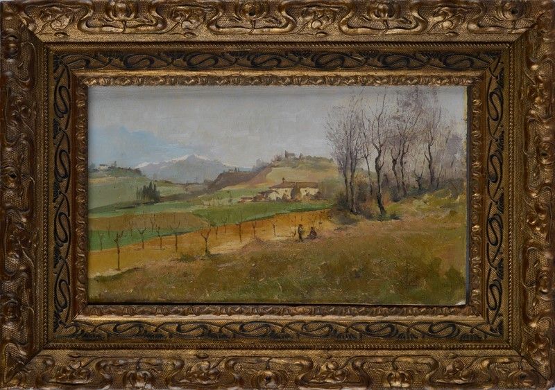 Luigi Gioli - Paesaggio con Figure