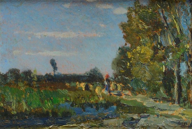 Beppe Ciardi - Paesaggio con Figura