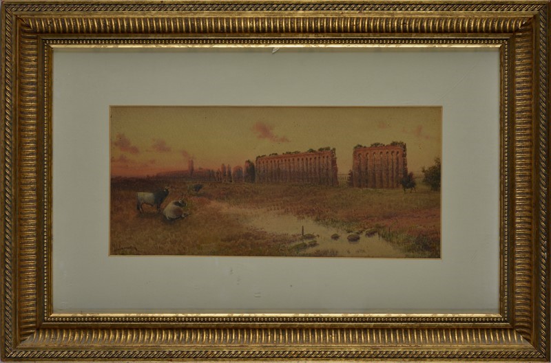 Anonimo, XX Sec. - Paesaggio con Rovine