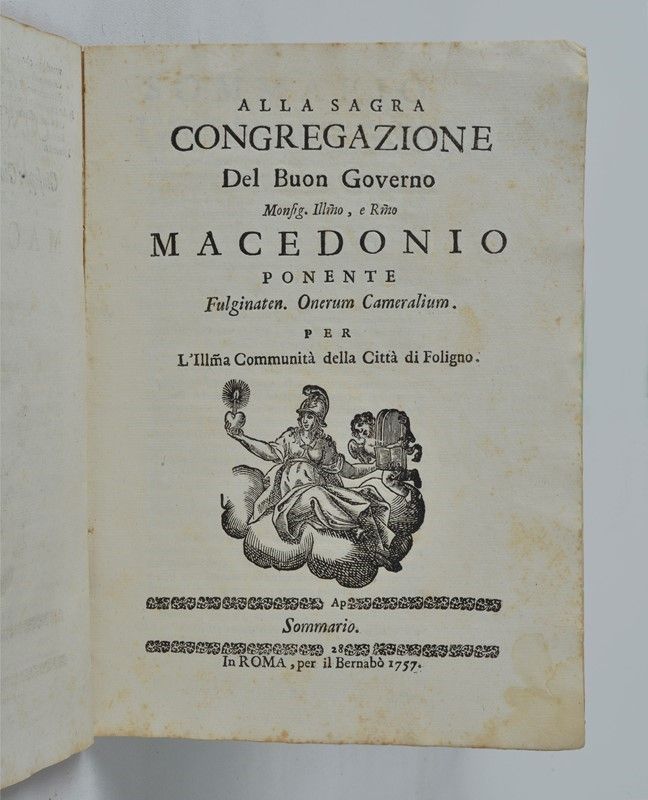 Risposta con Replica al Clero Secolare e Regolare della Città di Foligno di Monsignor Macedonio