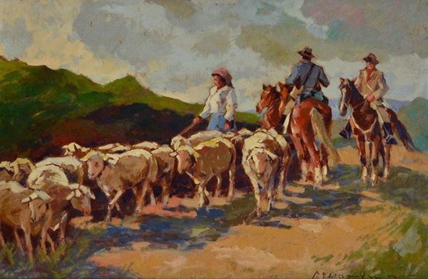 Carlo Domenici - Butteri e gregge