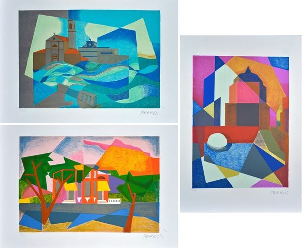 Osvaldo Peruzzi - The landscape (triptych)