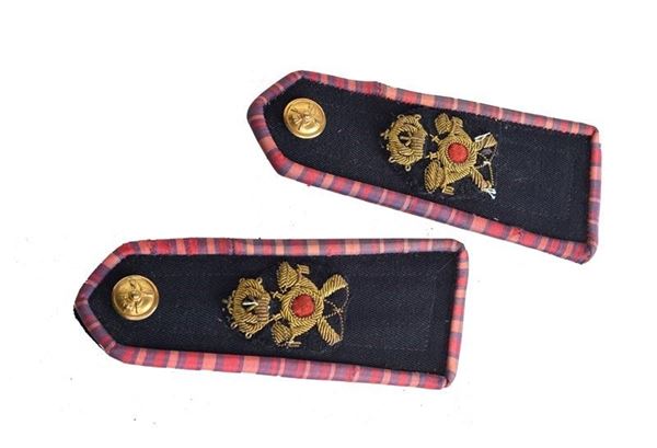 Shoulder pads for Officer of the Btg.Coloniale Indigenous  - Auction Antique Arms & Militaria - Galleria Pananti Casa d'Aste