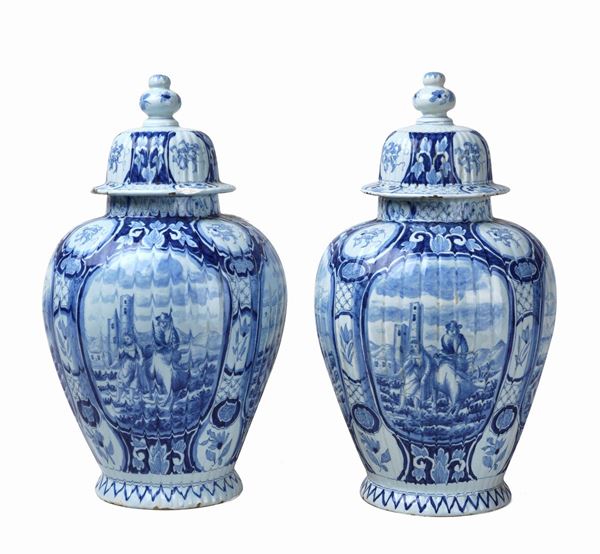 Pair of vases  (20th century)  - Ceramic - Auction PORCELAINS, PAINTINGS AND FURNISHING OBJECTS - Galleria Pananti Casa d'Aste