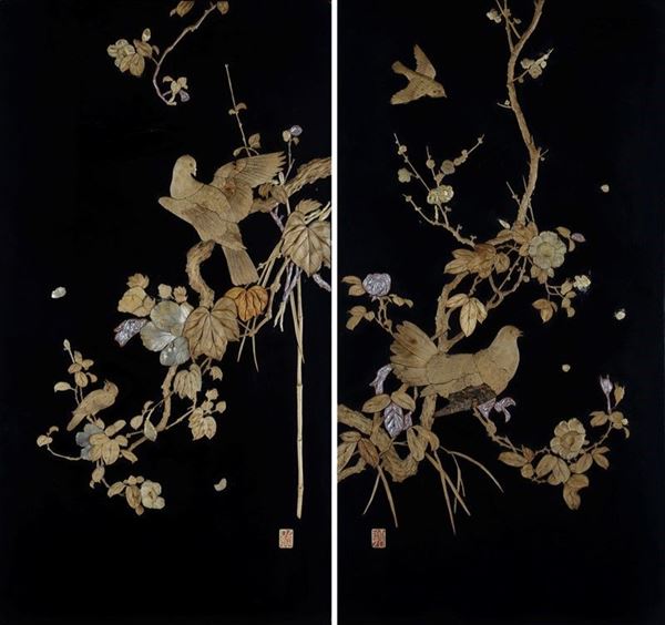 Pair of panels, Japan.