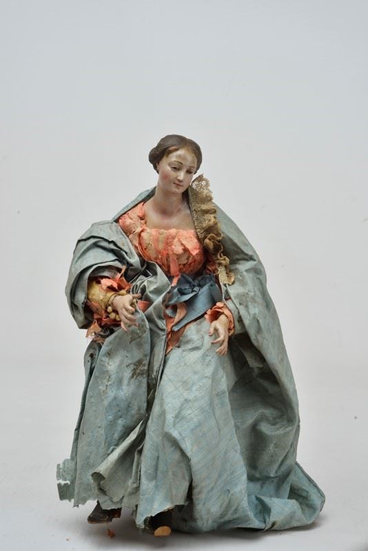 Scuola Italia Meridionale, XVIII sec. : Vergine Maria  - Terracotta - Asta ANTIQUARIATO - Galleria Pananti Casa d'Aste