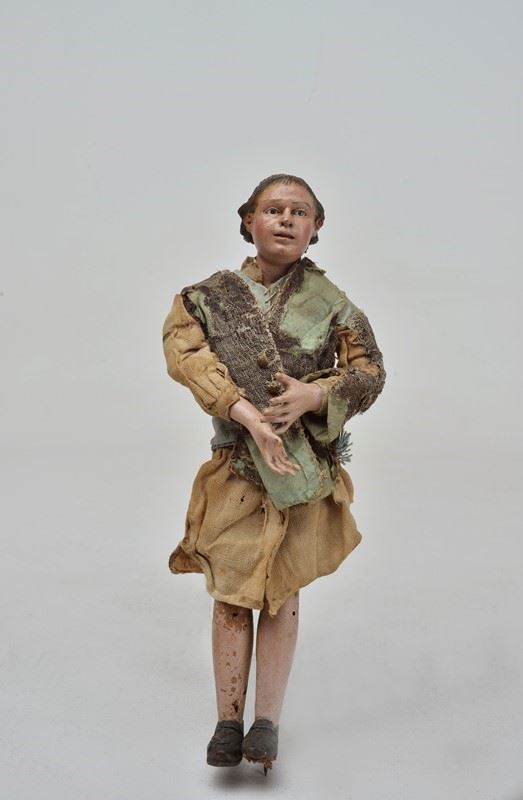 Scuola Italia Meridionale, XVIII sec. : Pastorello  - Terracotta - Auction ANTIQUES  [..]