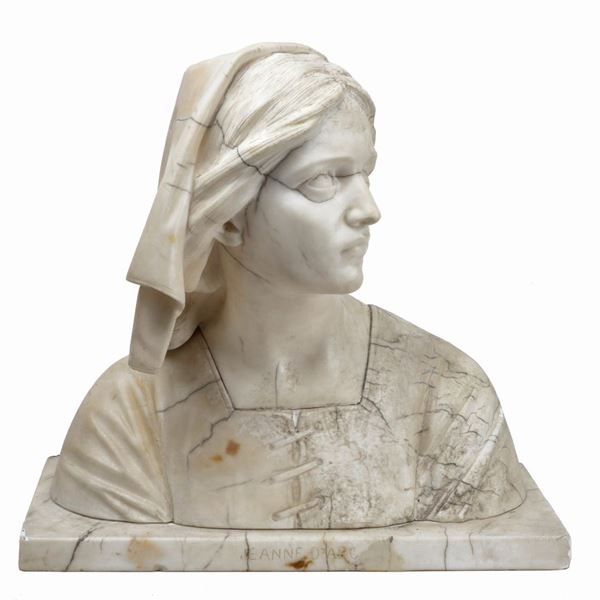 Bust of Beatrice  (Early, 20th century)  - Alabaster - Auction PORCELAINS, PAINTINGS AND FURNISHING OBJECTS - Galleria Pananti Casa d'Aste