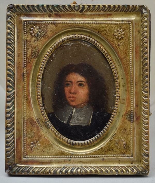Ritratto di giovane prelato  (XVII sec.)  - Olio su rame - Auction ANTIQUES - Galleria Pananti Casa d'Aste