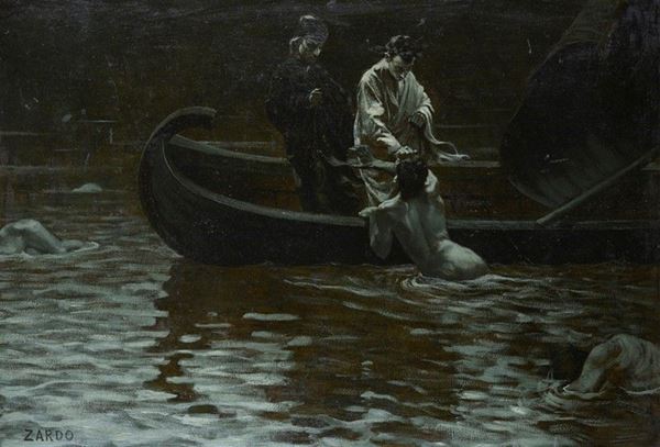 Alberto Zardo : The passage of the stinge  - Oil on cardboard - Auction AUTHORS OF XIX AND XX CENTURY - II - Galleria Pananti Casa d'Aste