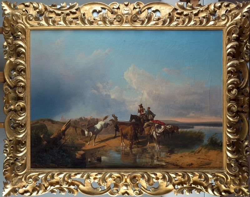 Andreas Markò - Paesaggio con Butteri a Cavallo