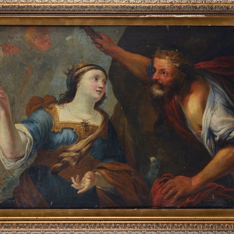 Scuola Genovese, XVII Sec. - Giove e Giunone