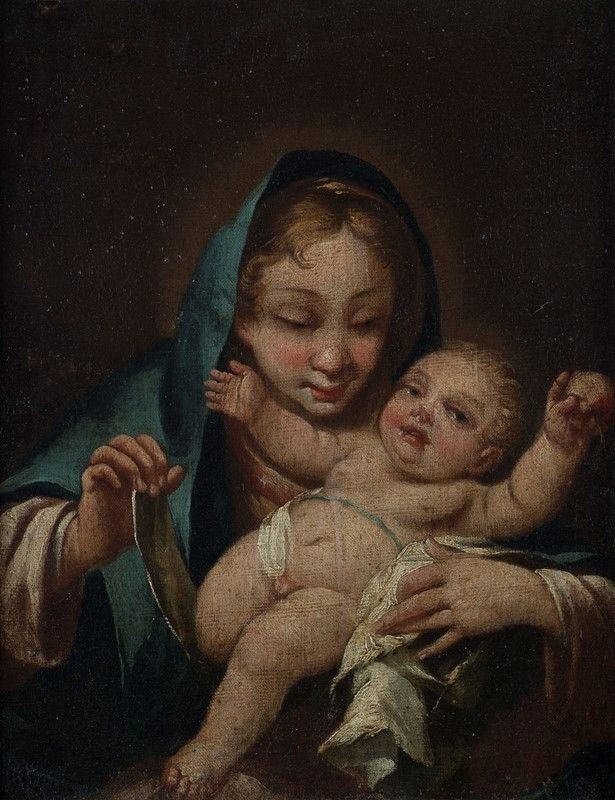 Scuola Veneta, XVIII Sec. - Madonna con Bambino