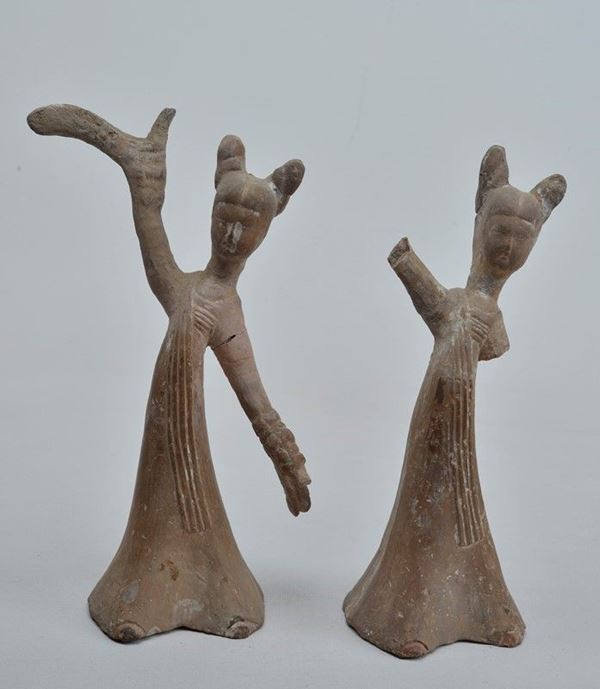 Couple dancers  - Terracotta - Auction ANTIQUES - I - Galleria Pananti Casa d'Aste
