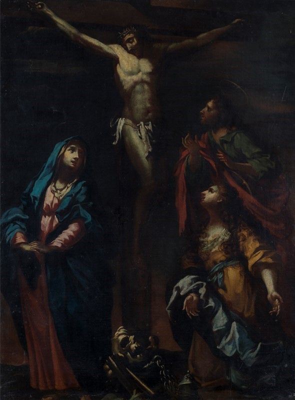 Attr. a Francesco Conti - Crucifix among the mourners