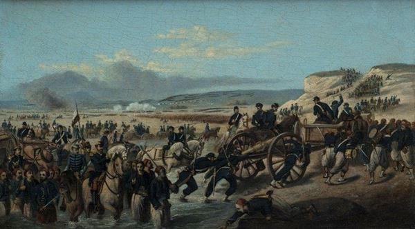 Scuola Francese, XIX sec. - Disembarkation in the Crimea