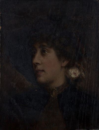Ritratto di Signora con Rosa sul Cappello