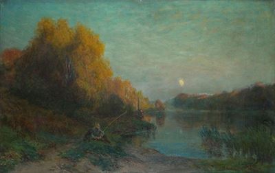 Paesaggio con Pescatore e Cane