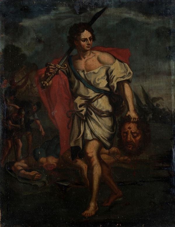 Scuola Italia Meridionale, XVIII sec. - Davide e Golia