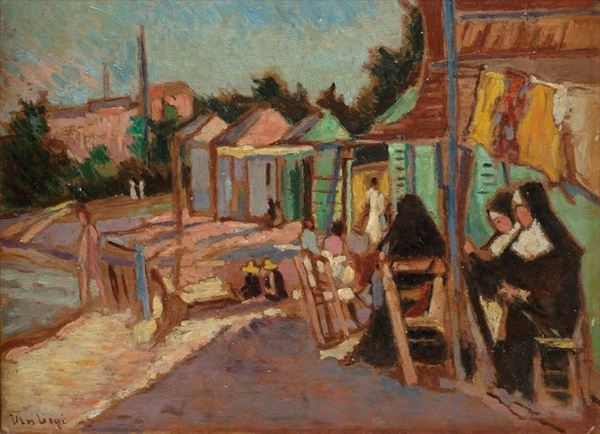 Ulvi Liegi - Cabine sulla spiaggia e monachine