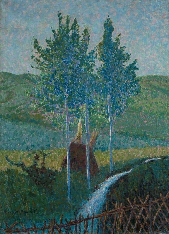 Benvenuto Benvenuti - Alberi e ruscello