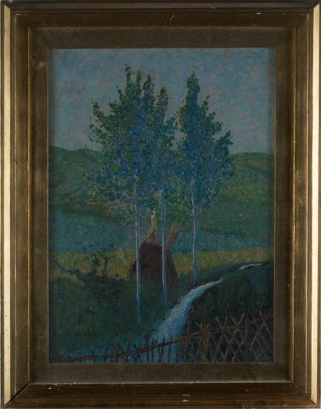 Benvenuto Benvenuti - Alberi e Ruscello