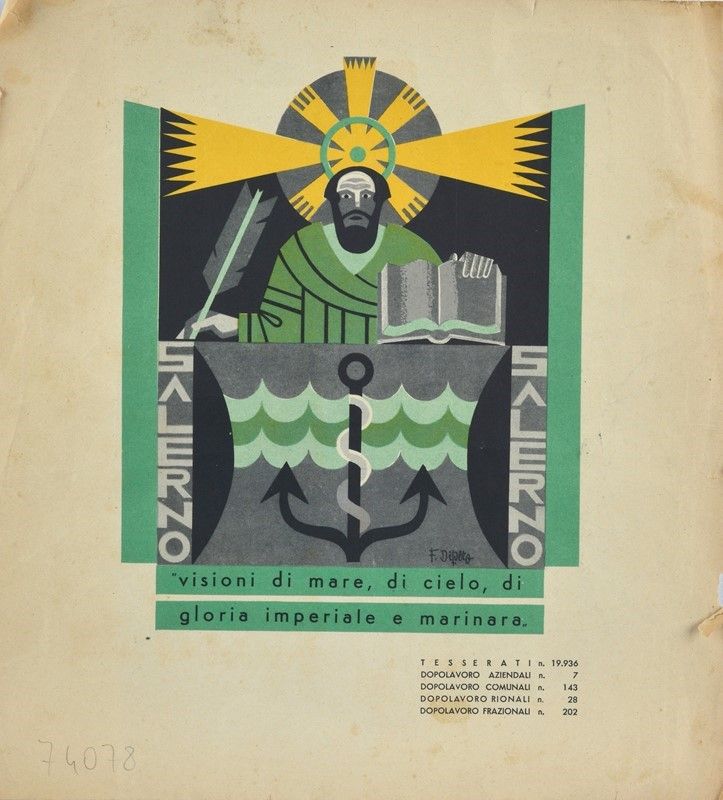 Fortunato Depero - Alberghi Campana Rovereto (studio per Cartellonistica)