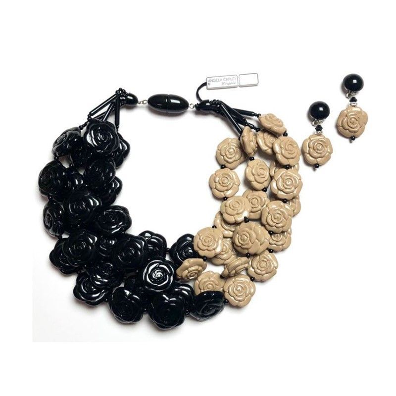 Angela Caputi - Collana e Orecchini della Collezione "rose"