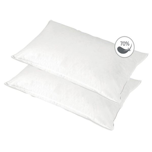CHIARIDILUNA - Pair of &quot;Moon&quot; natural feather pillows