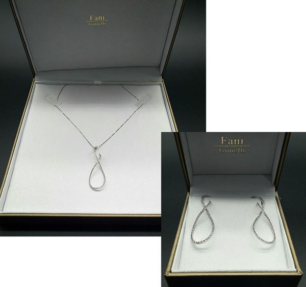 FANI GIOIELLI (Firenze - Siena) - White gold necklace and earrings