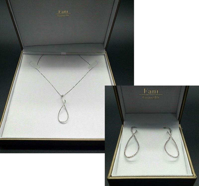 Fani Gioielli - Girocollo e Orecchini in Oro Bianco