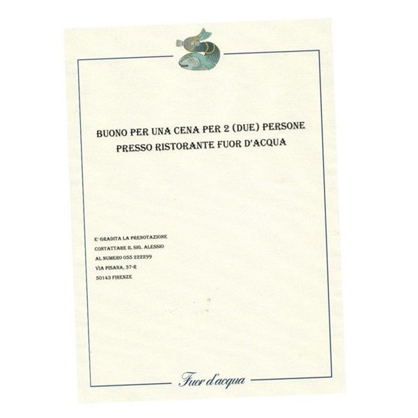 RISTORANTE FUOR D'ACQUA - Dinner for two