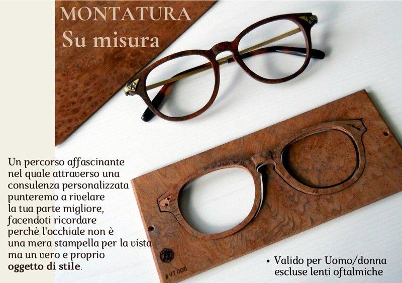 Woo Class - Firenze - Montatura Artigianale in Legno “su Misura” per Uomo o Donna