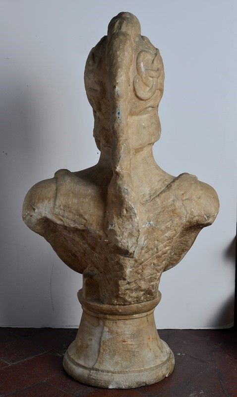 Scuola Europea, XVI Sec. - Busto di Guerriero con Corazza ed Elmo