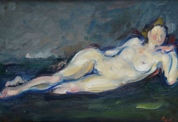 Enzo Pregno - Reclining nude