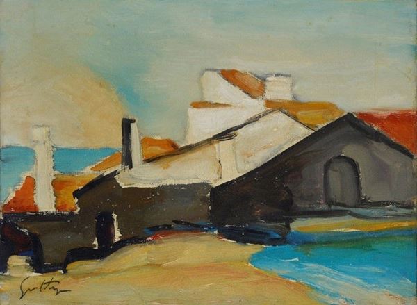 Renato Guttuso - Sicilian landscape (Portopalo)