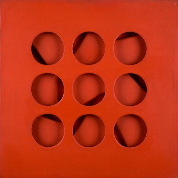 Paolo Scheggi - Intersuperficie curva rossa